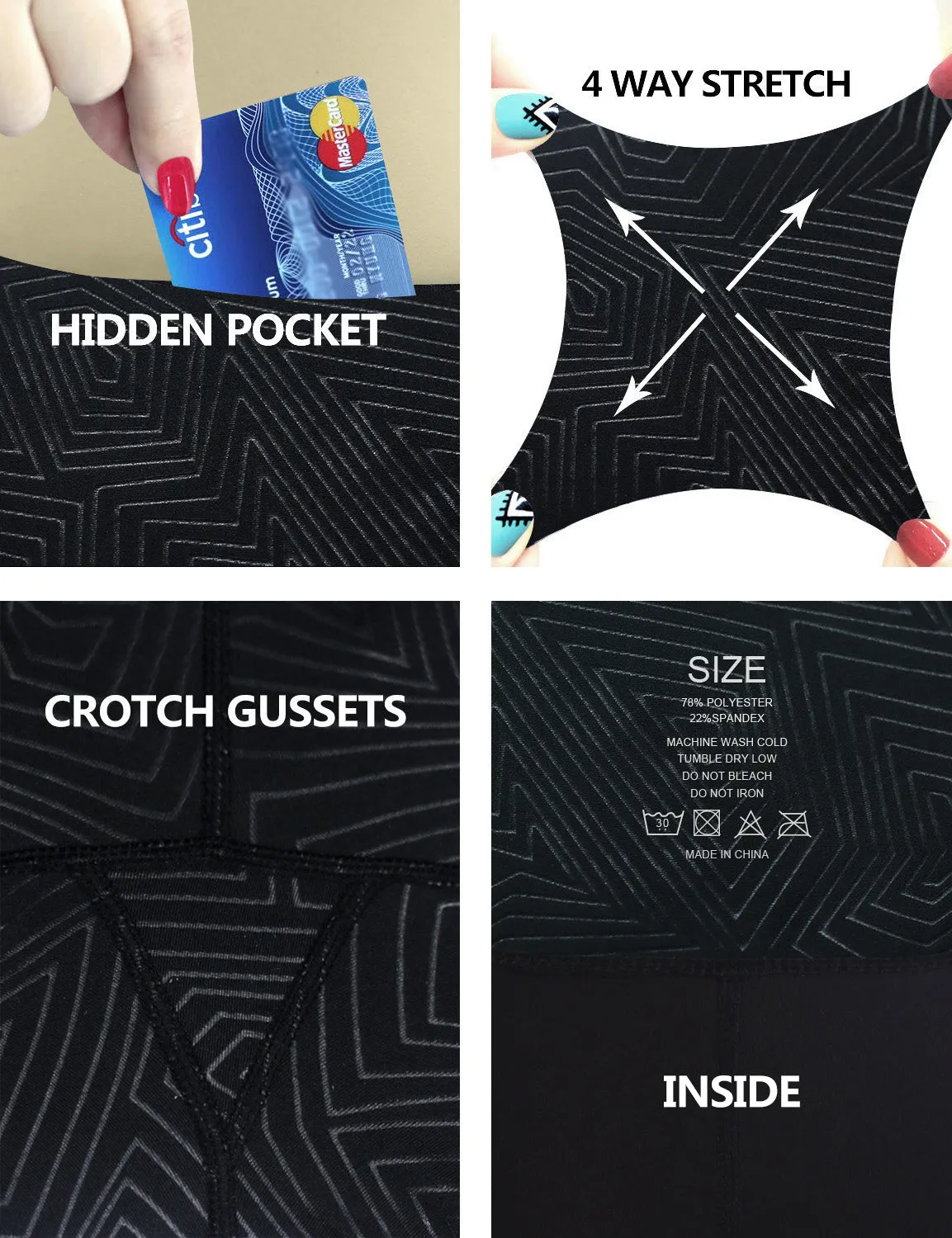 22" inseam 3D Printed Yoga Pants MAZE_yoga