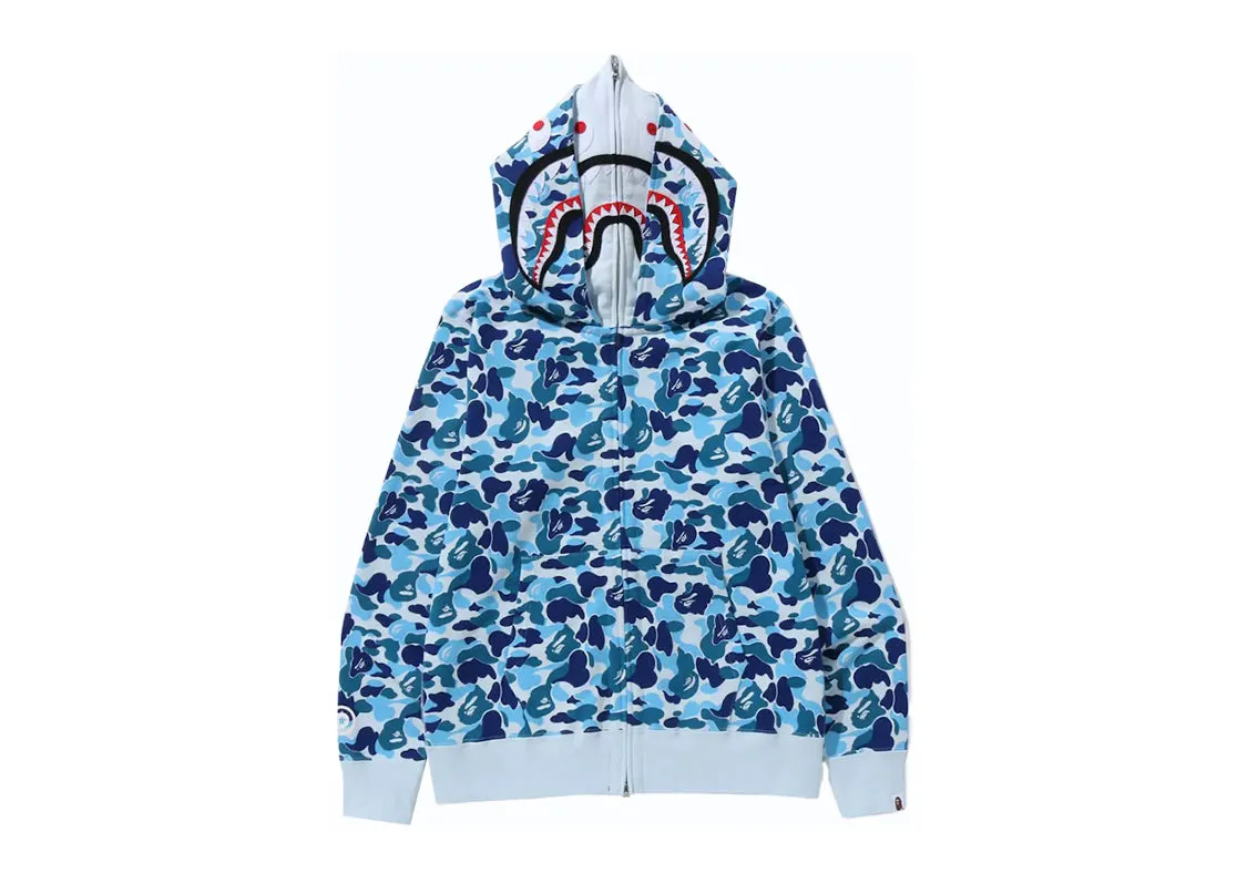 BAPE ABC Camo Double Shark Full Zip Hoodie Blue (FW23)