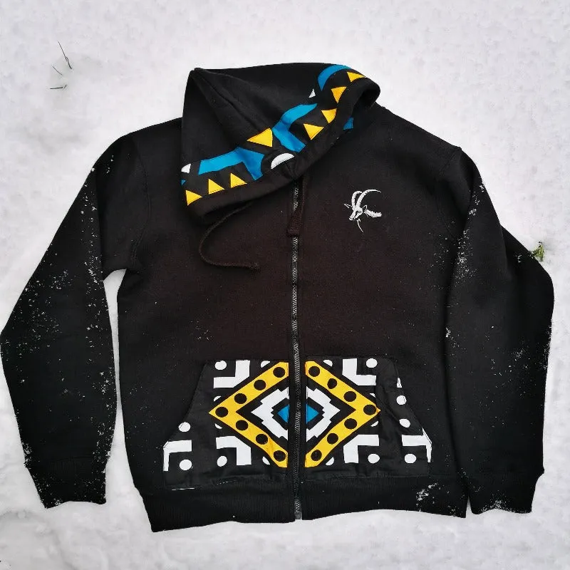 Black Zip up Afrodie