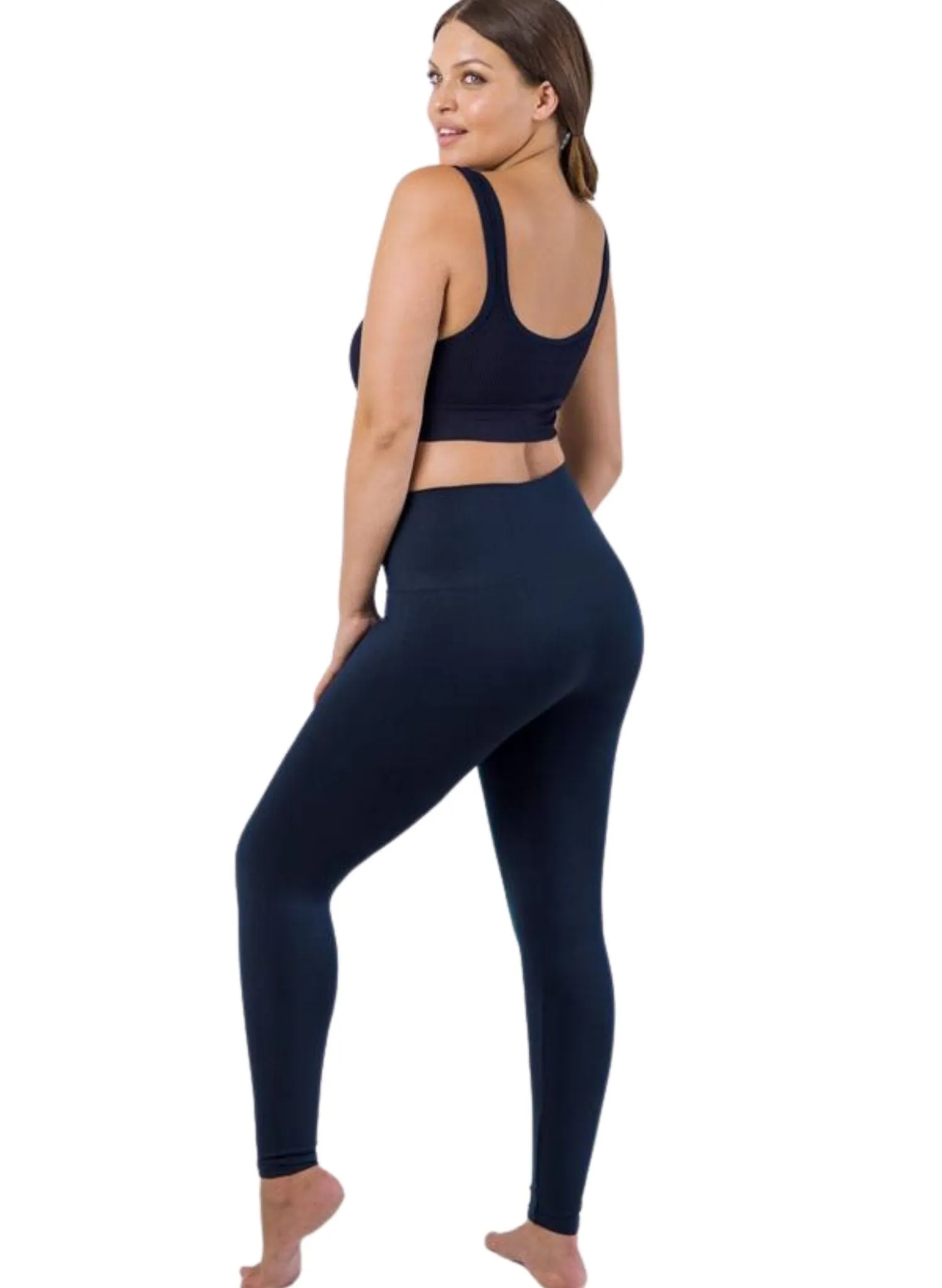 BLANQI Everyday Ribbed Seamless Bralette - Navy