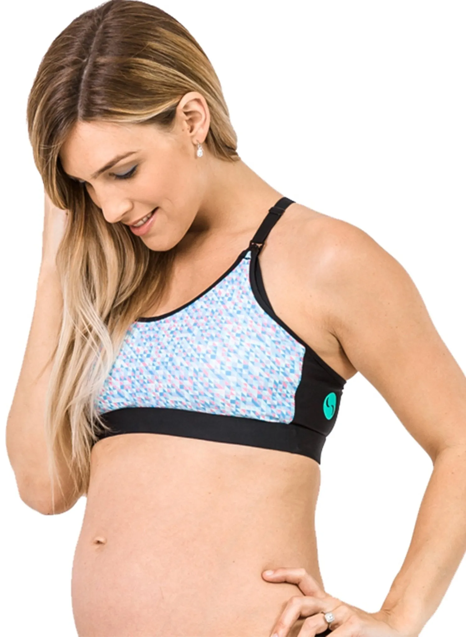 Breastfeeding Sports Bra - Smoothie Crop Black