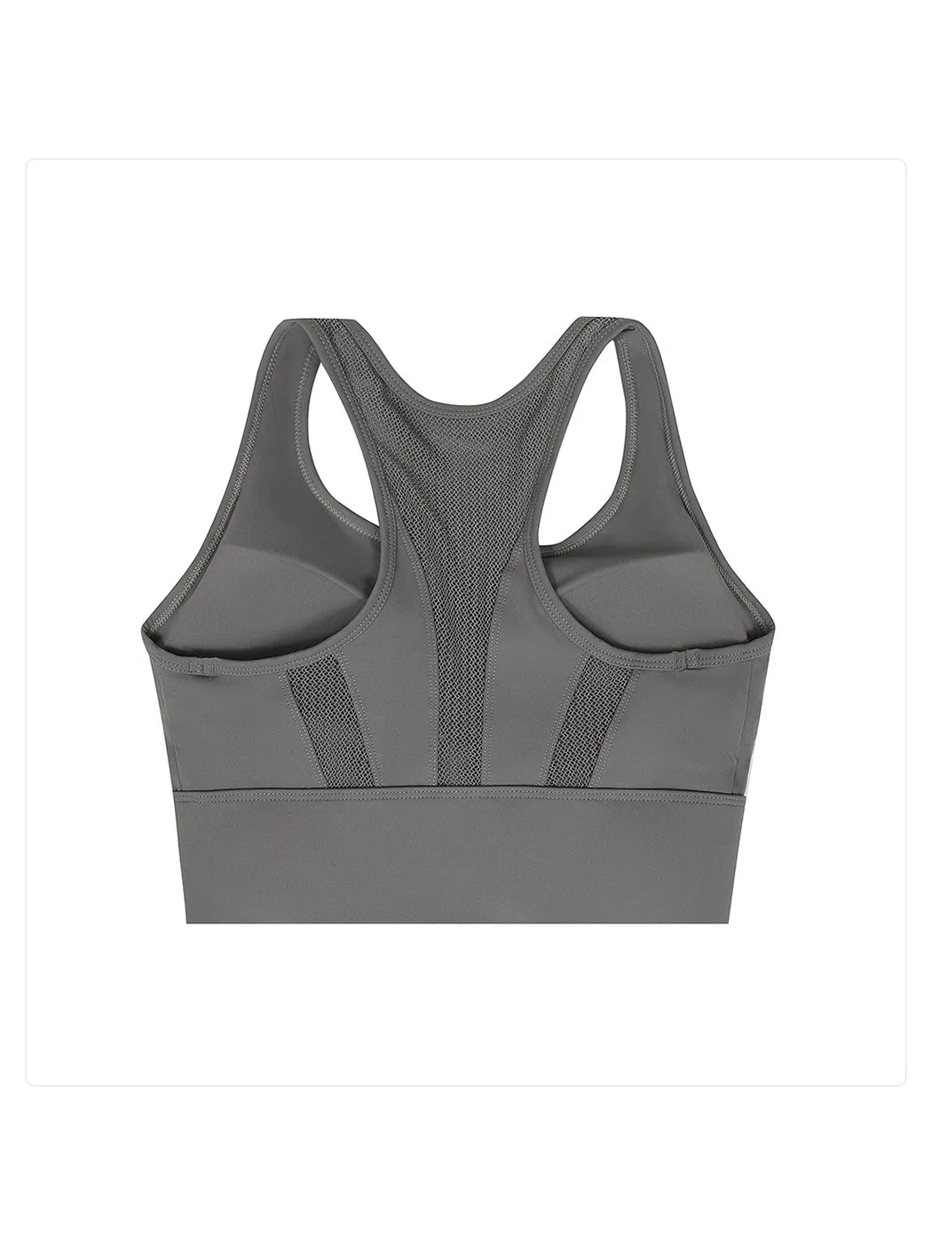 Breathable Fixed Padded Front Zipper Shockproof Sports Bra