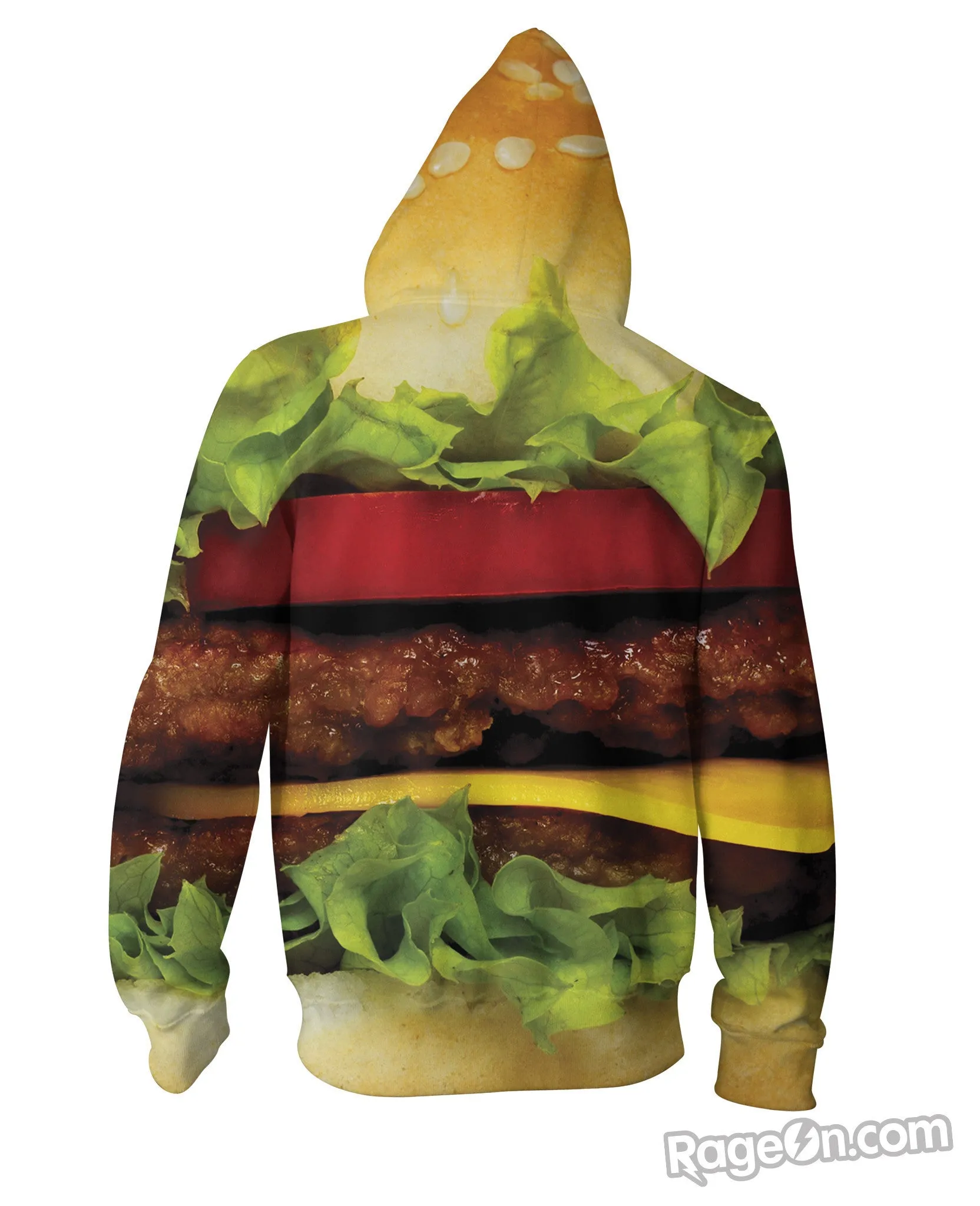 Burger Zip-Up Hoodie