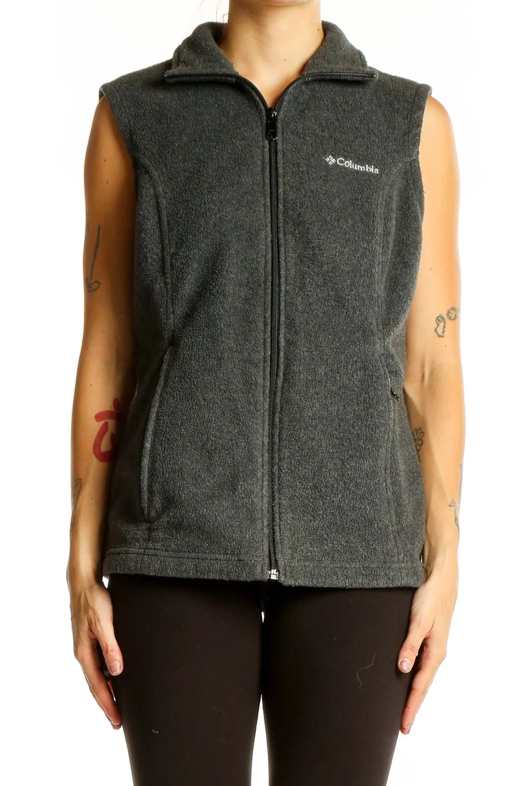 Charcoal Gray Fleece Vest