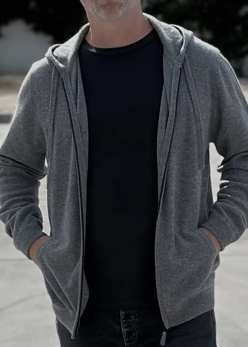 Christopher Zip-Up Hoodie - Heather Grey