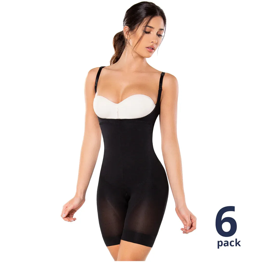 Diane and Geordi Fajas 2181 | Tummy Control Shapewear for Everyday Use | Open Bust Mid Thigh Colombian Faja