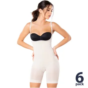 Diane and Geordi Fajas 2181 | Tummy Control Shapewear for Everyday Use | Open Bust Mid Thigh Colombian Faja