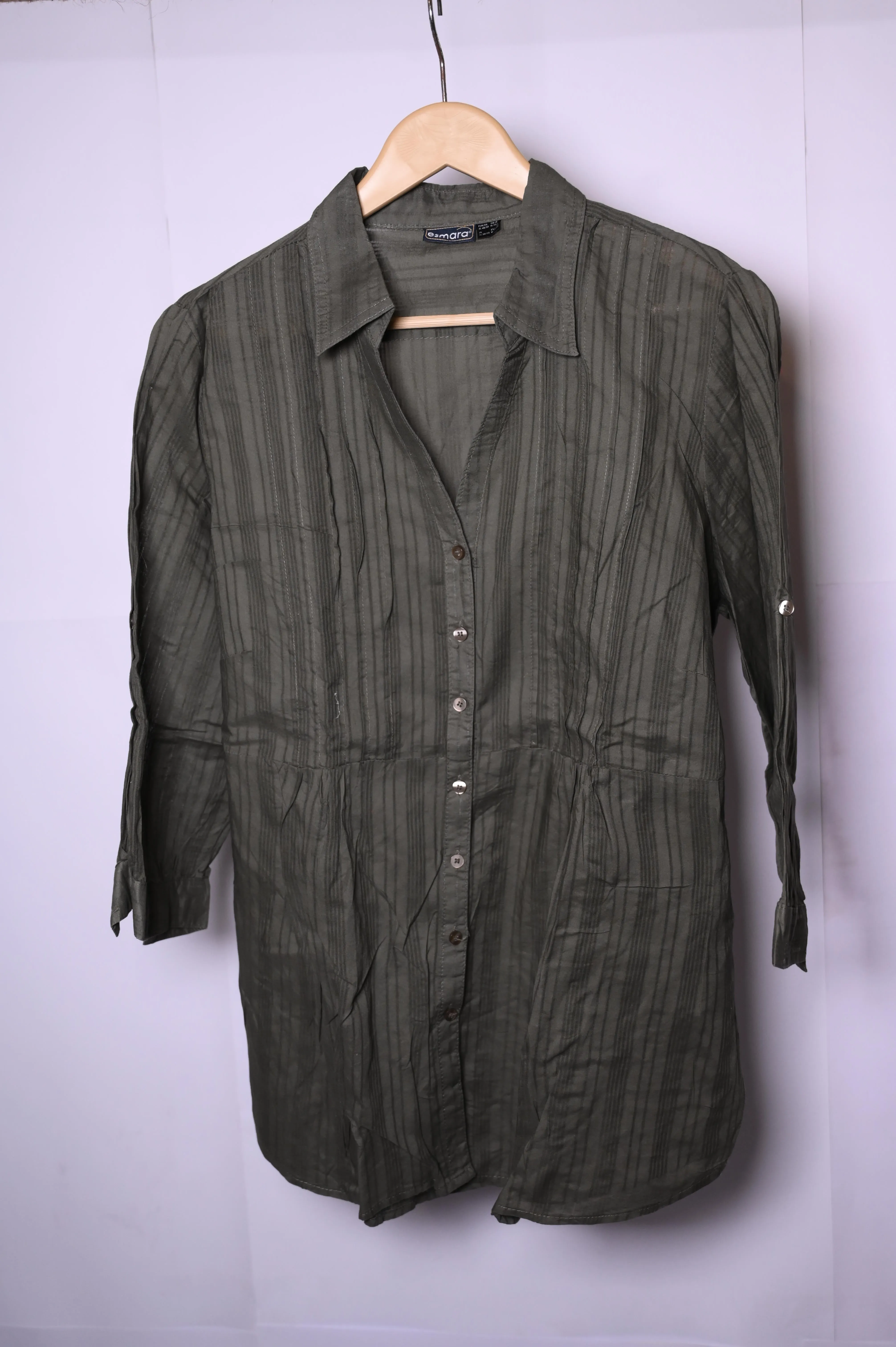 Esmara XL Green Button-Down Shirt