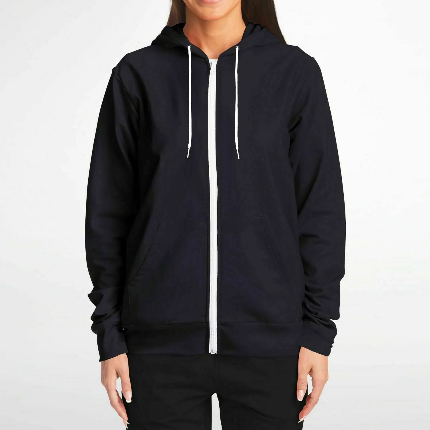 Faith Athletic Zip-Up Black Hoodie