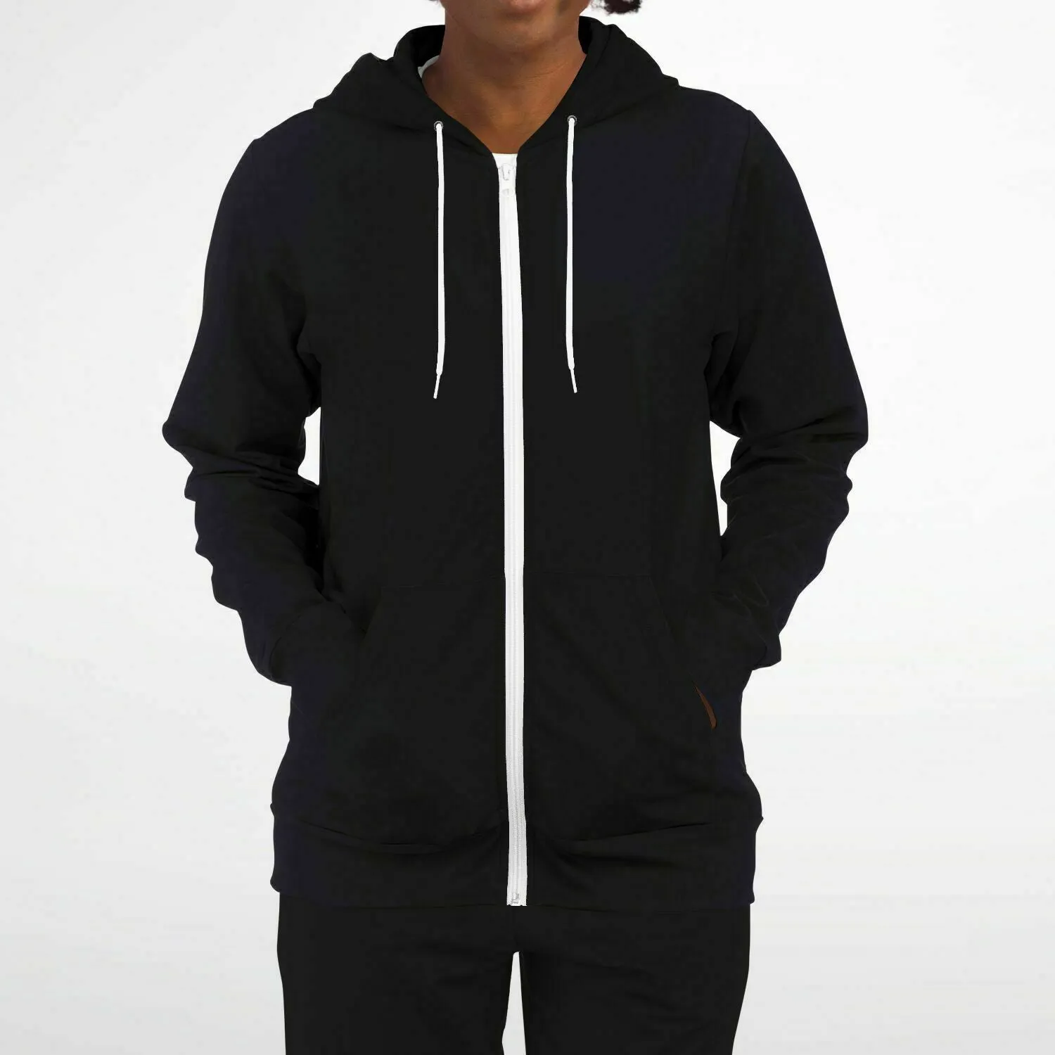 Faith Athletic Zip-Up Black Hoodie