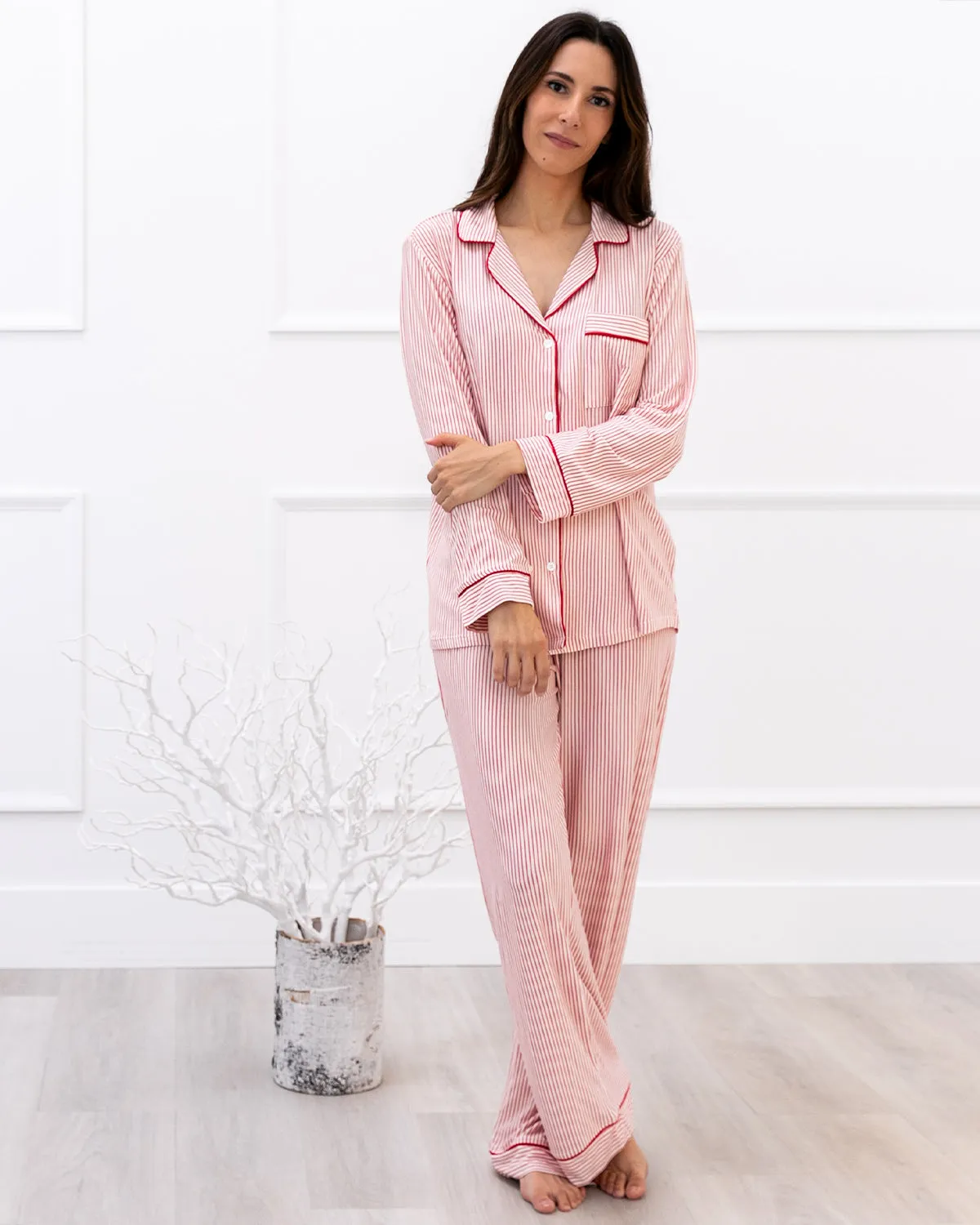 Gisele PJ Set Duo Stripe Red