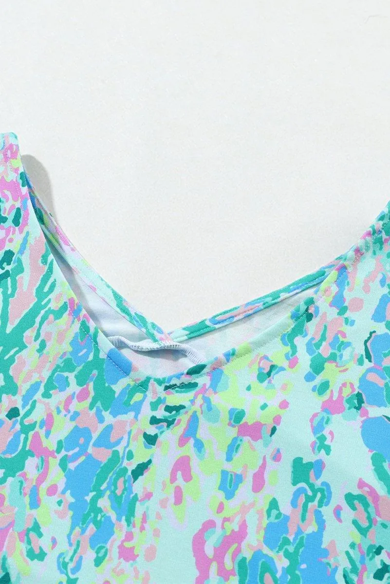 Jenna Multicolor Painted Floral Top