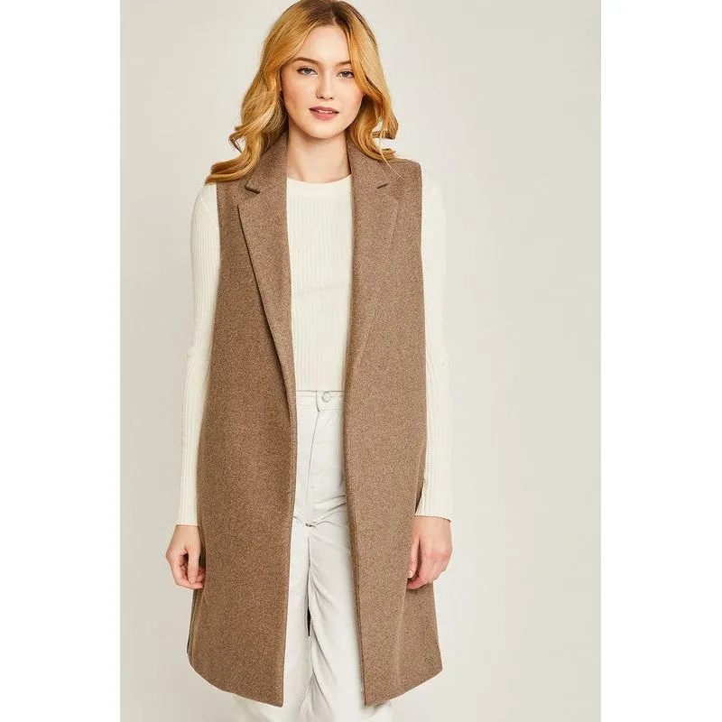 JQ Fleece Long Line Vest