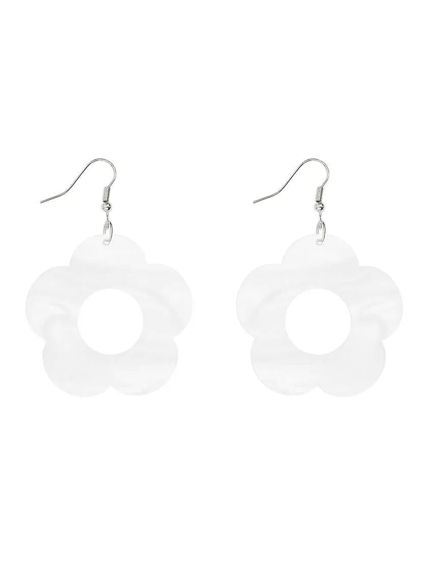 Large Flower Charm Earrings