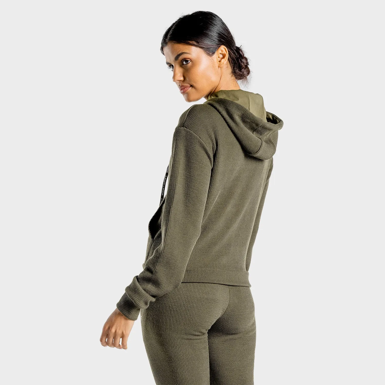 Luxe Zip Up - Olive