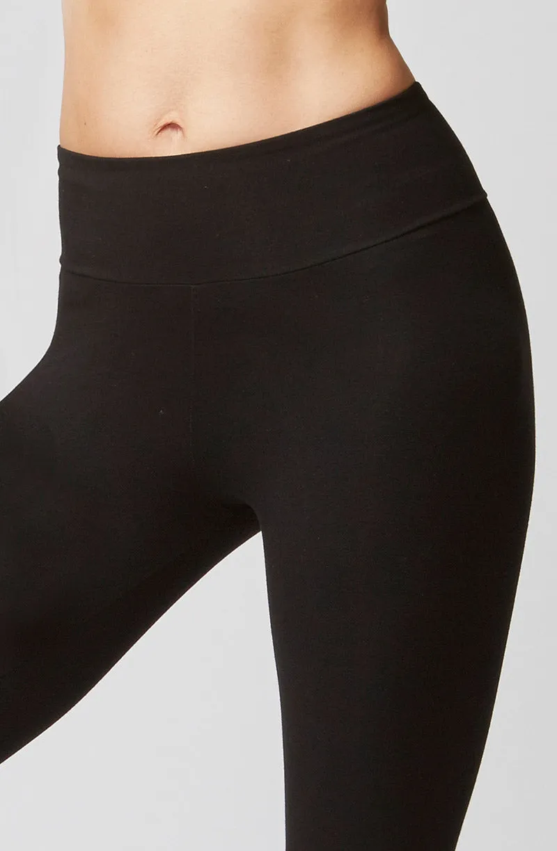 Medium Compression Waisted Leggings Black