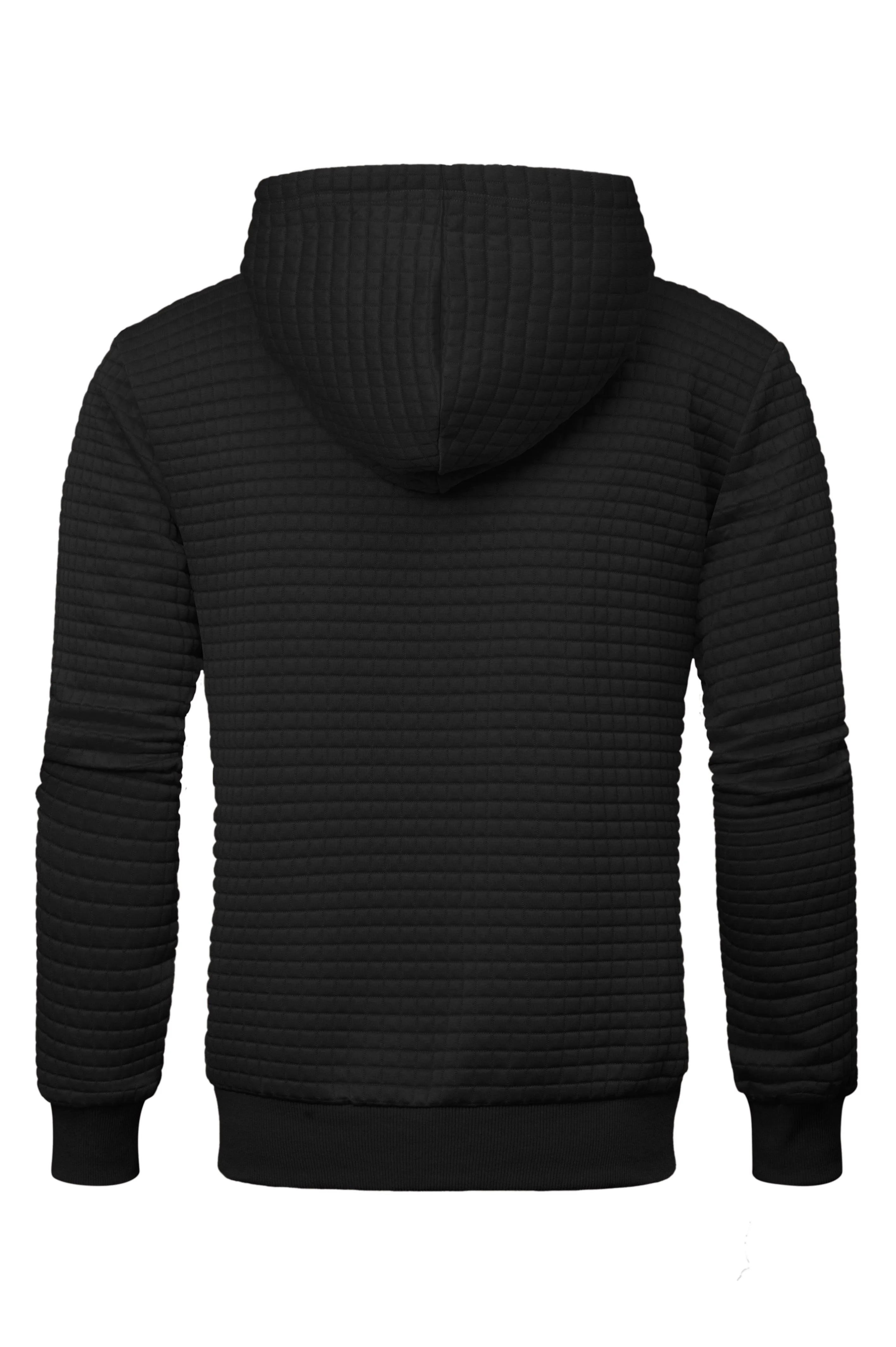 Men's Zip Up Solid Color Fleece Hoodie-ZPK004273