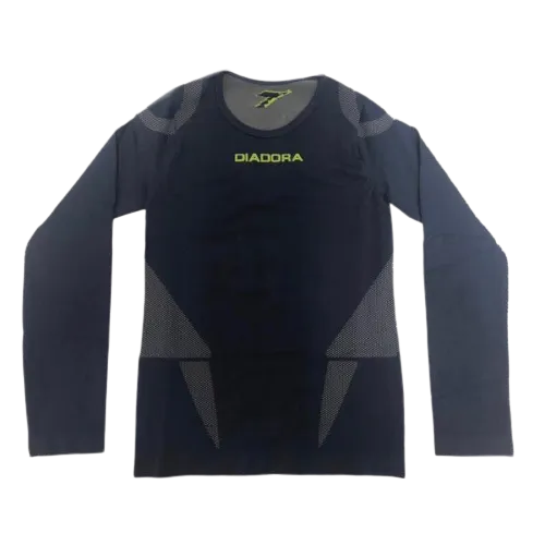 NAVY DIADORA SEAMLESS LONG SLEEVE JUNIOR TOP