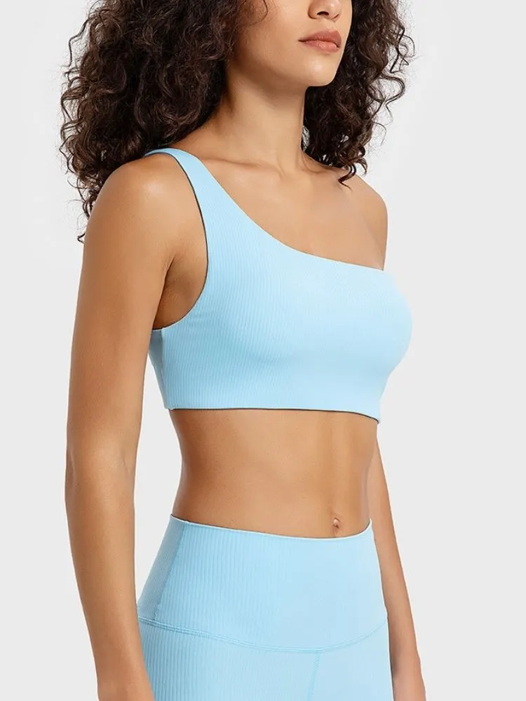 One Shoulder Workout Bras - SunShine