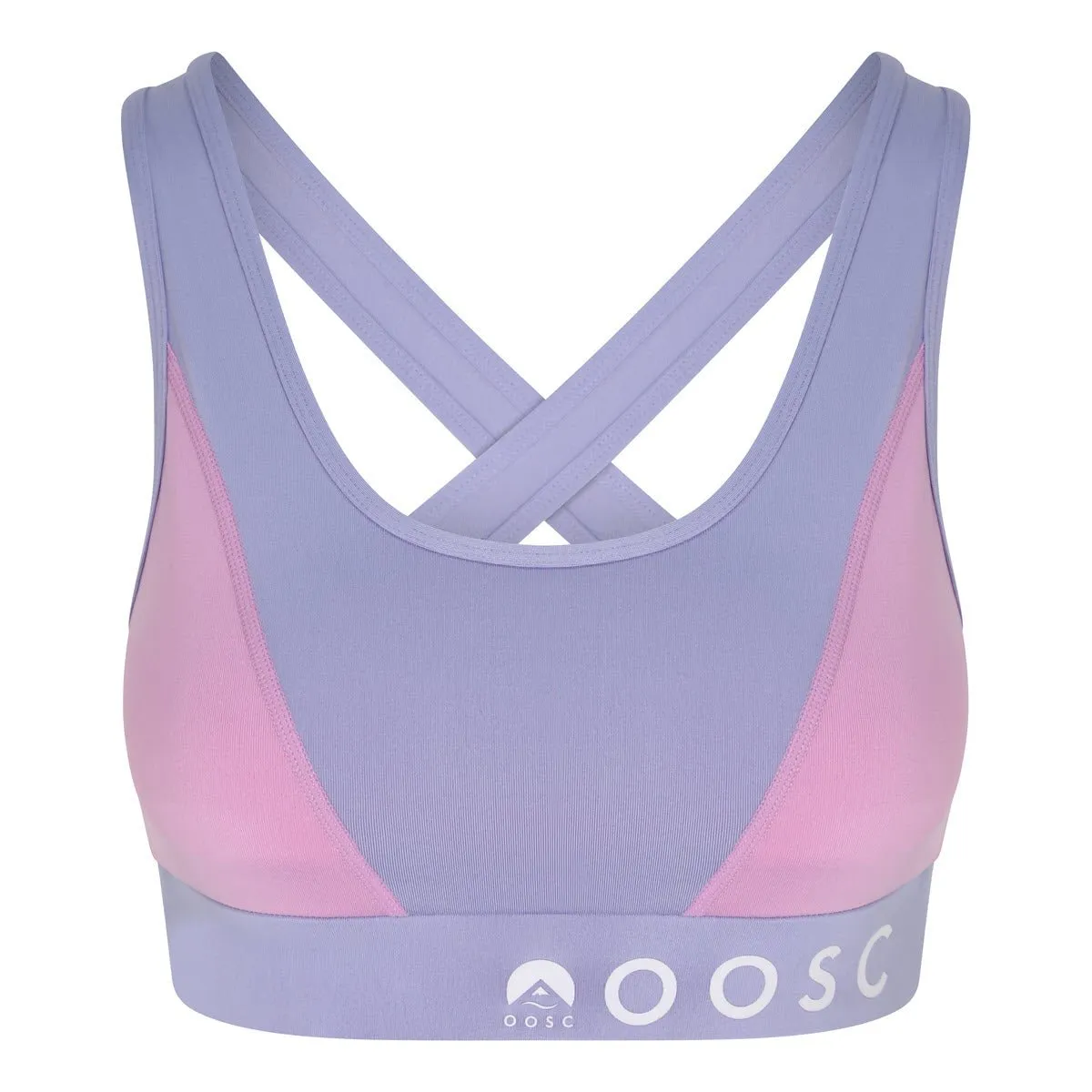 Pastel Lilac Purple Medium Support Crossback Sports Bra