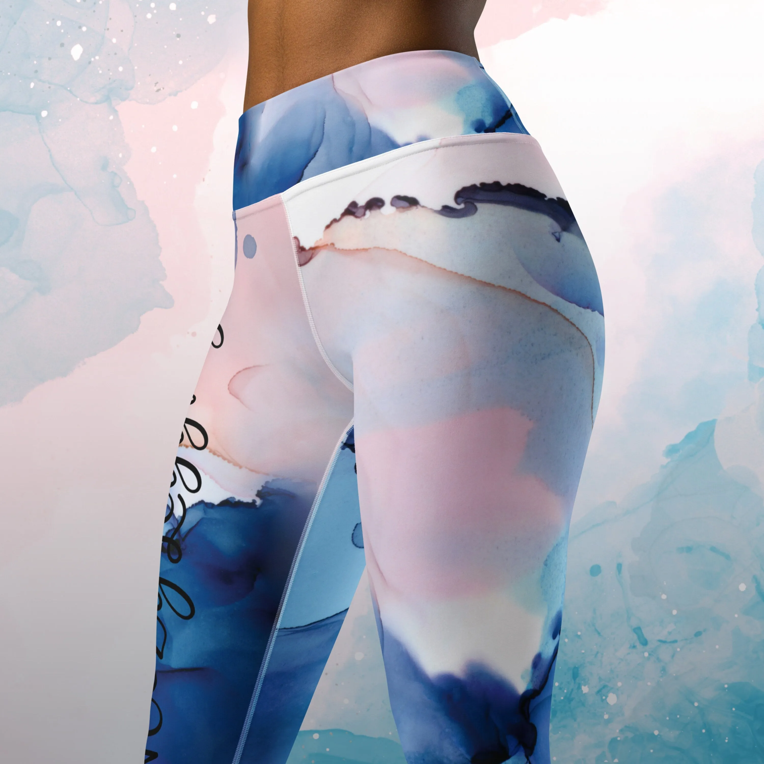 Pastel Marbling Yoga Leggings