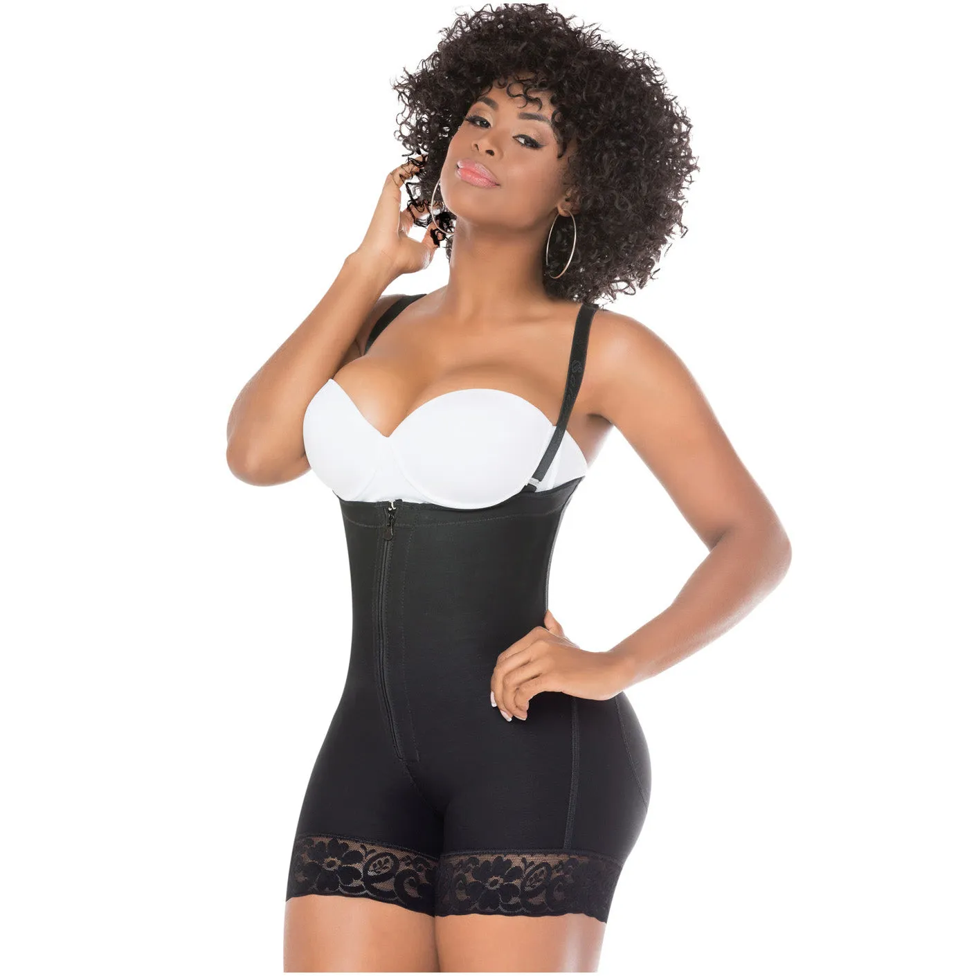 Postpartum Girdle Mid Thigh Strapless Body Shaper ummy Control & Butt Lifting Fajas Salome 0214