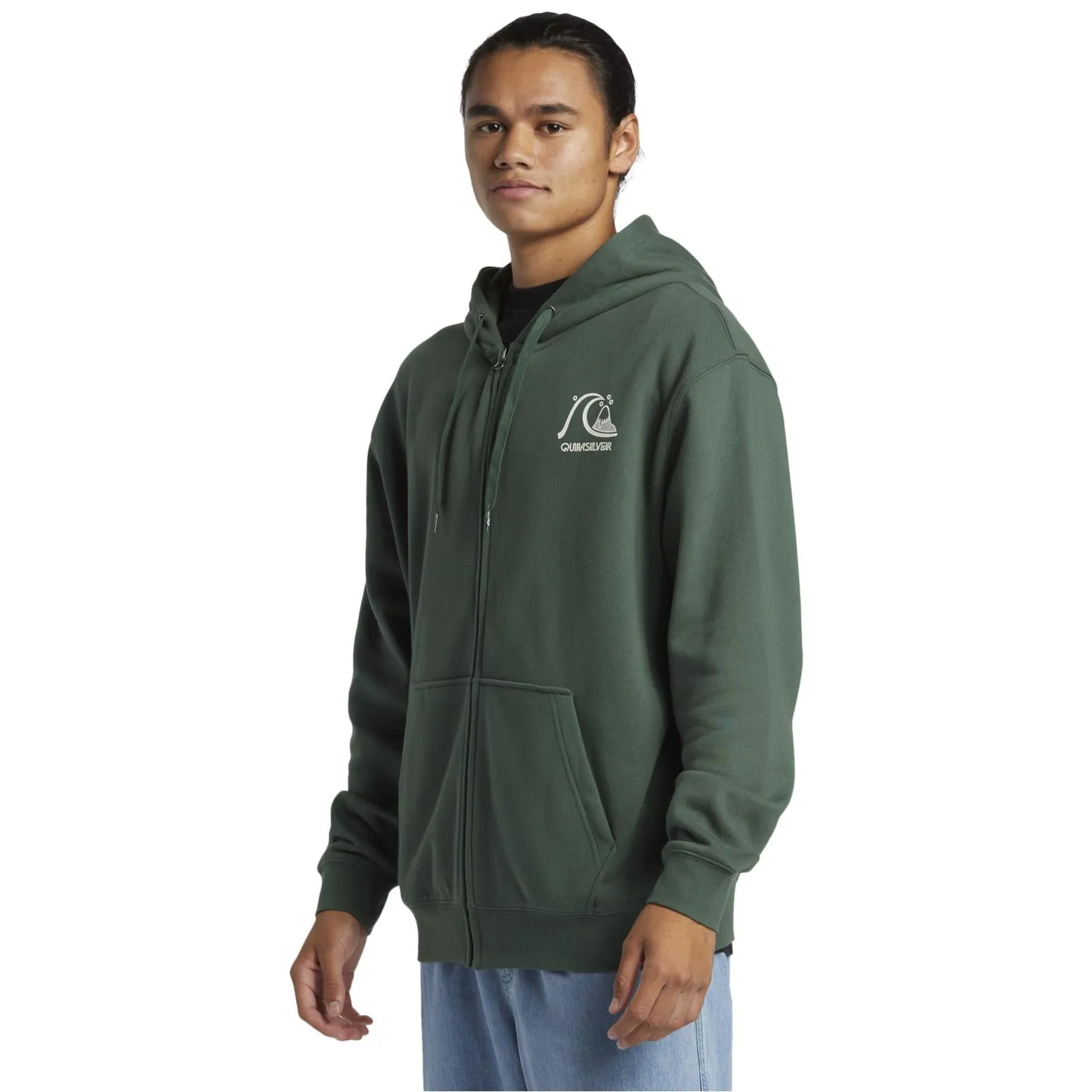 Quiksilver Mens Graphic Zip Up Hoodie