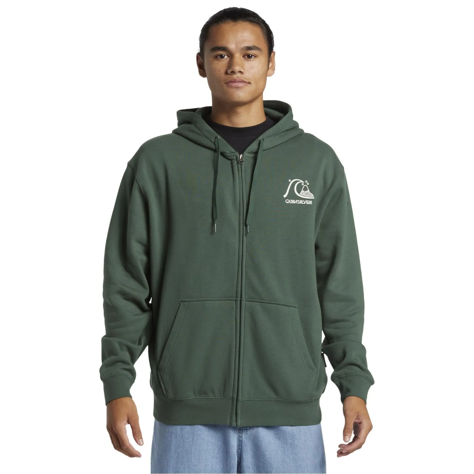 Quiksilver Mens Graphic Zip Up Hoodie