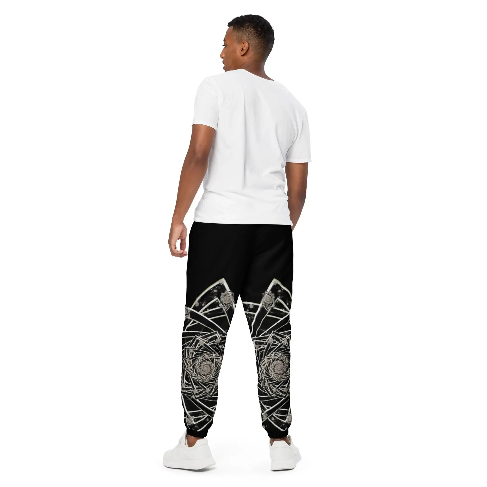 "Black Topological Rose " - Unisex Track Pants