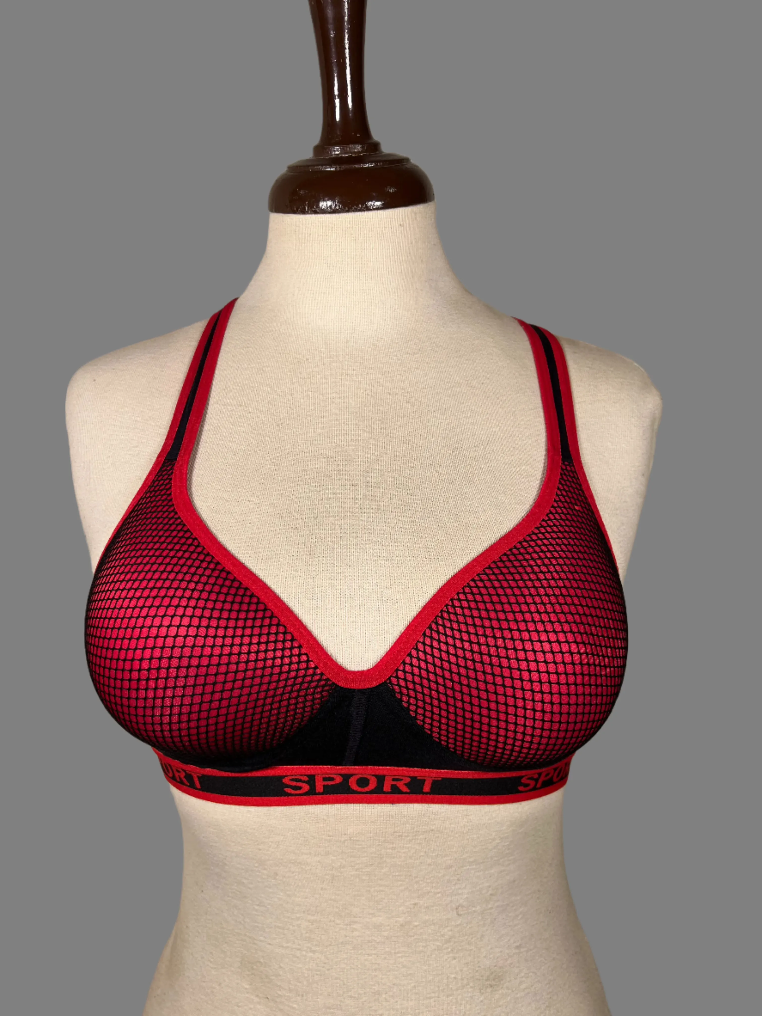 Rose Gold Sports Back Padded Bra