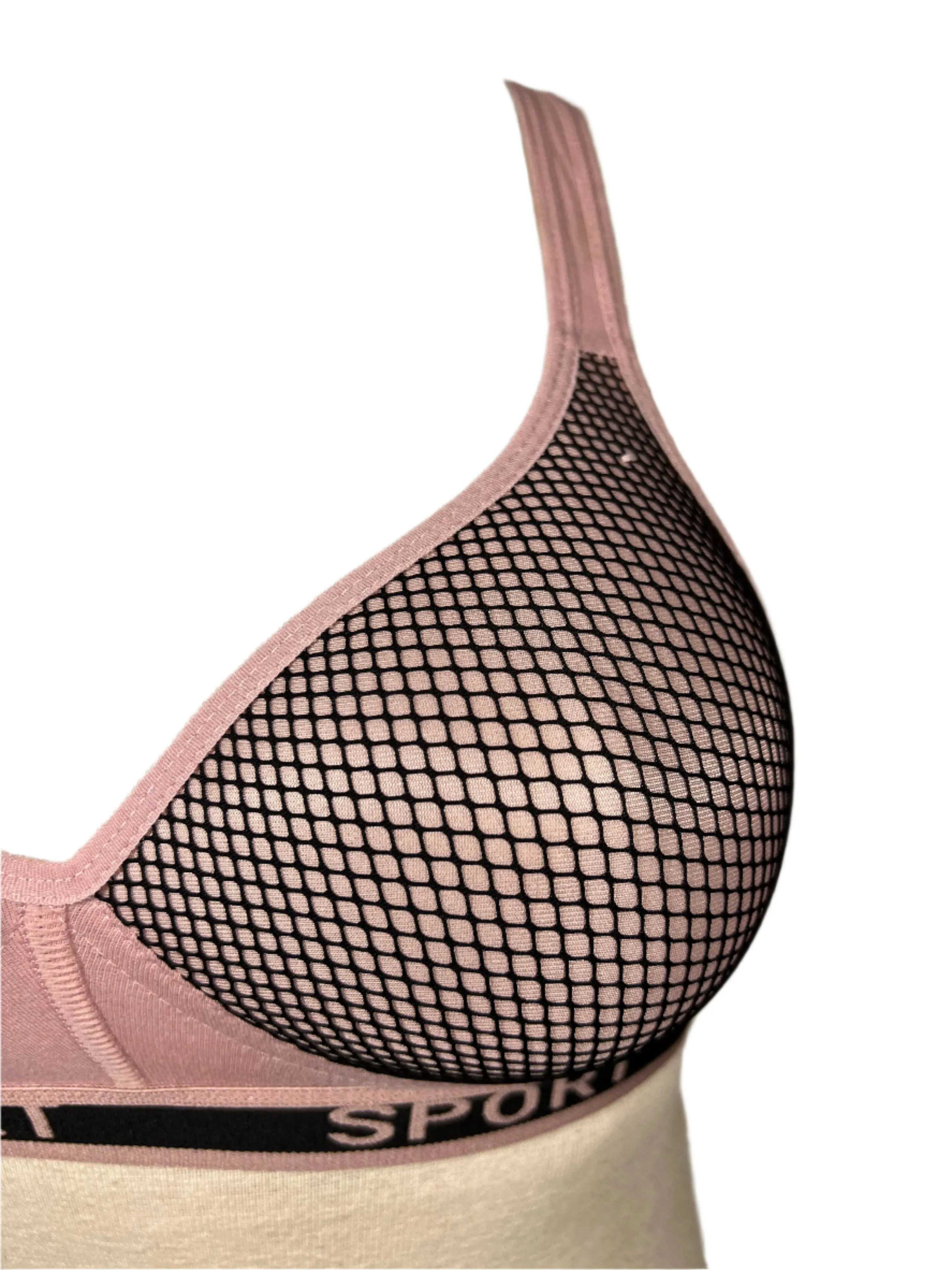 Rose Gold Sports Back Padded Bra