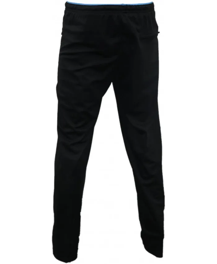 SHIV NARESH Tricot Unisex Track Pants (Black-Cyan)