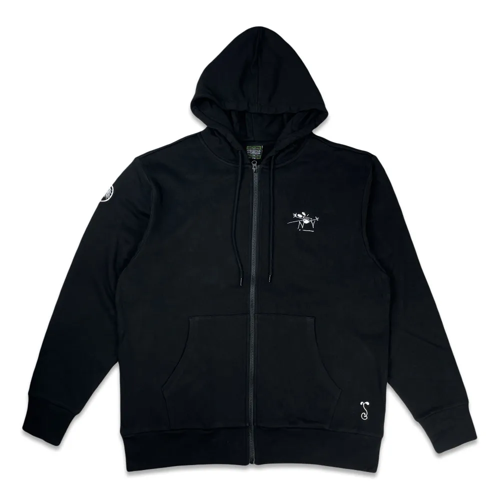 Stanley Mouse Easy Rider Never Summer Black Zip Up Hoodie