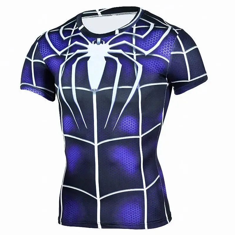 TEBELK Compression Shirt Super Hero