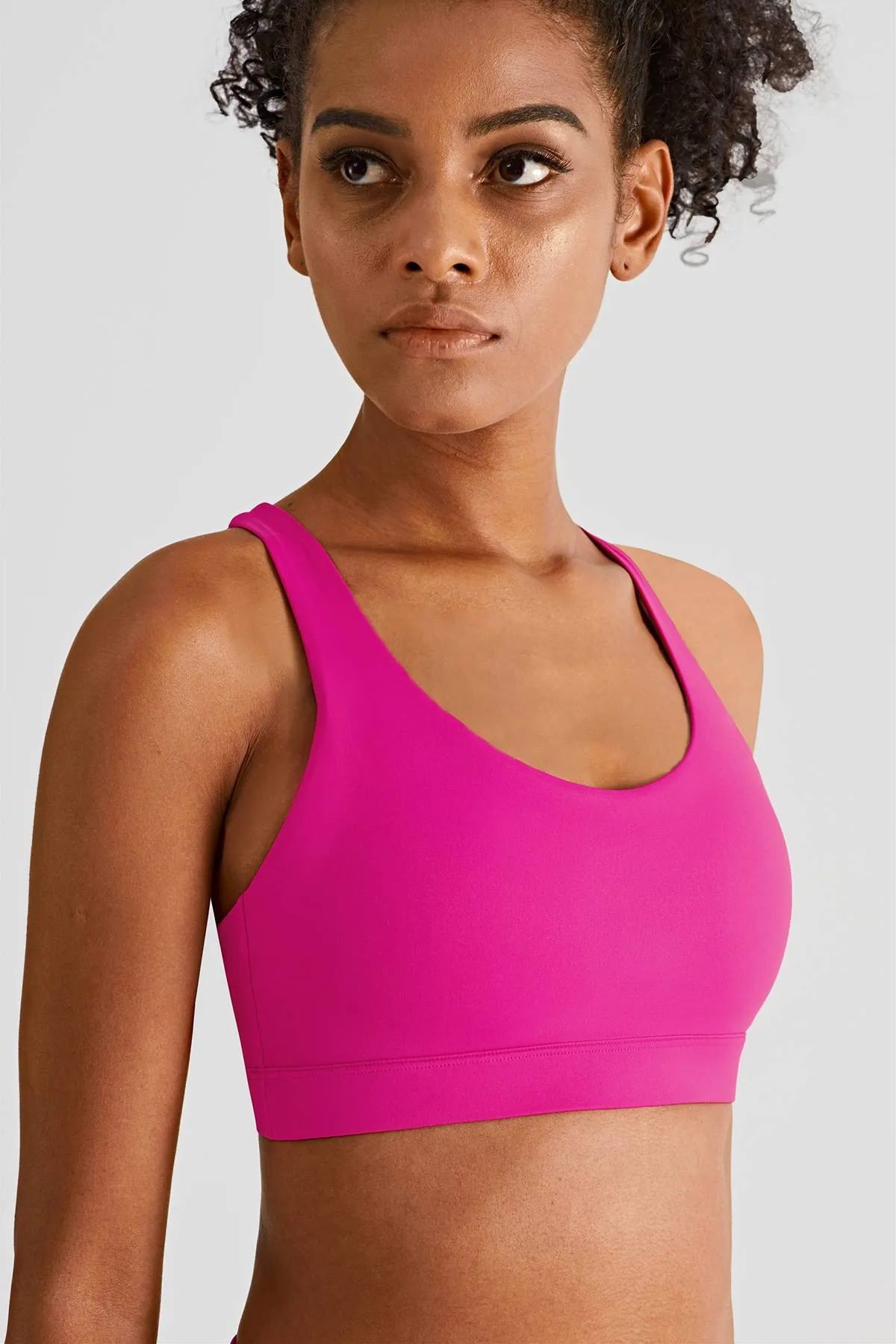 V-Back Scoop Neckline Sports Bra