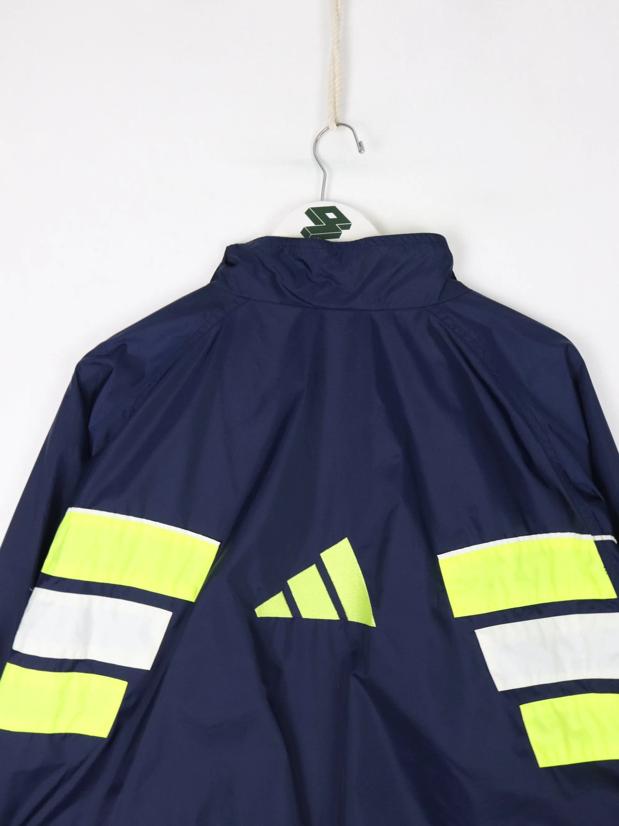 Vintage Adidas Windbreaker Mens 2XL Blue Jacket 90s