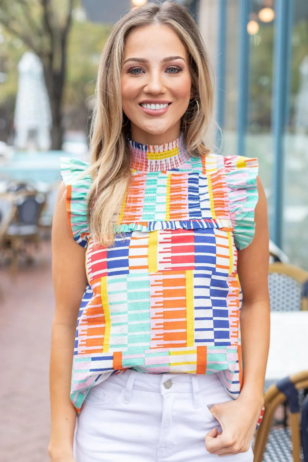 Virginia Multicolor Striped Blouse