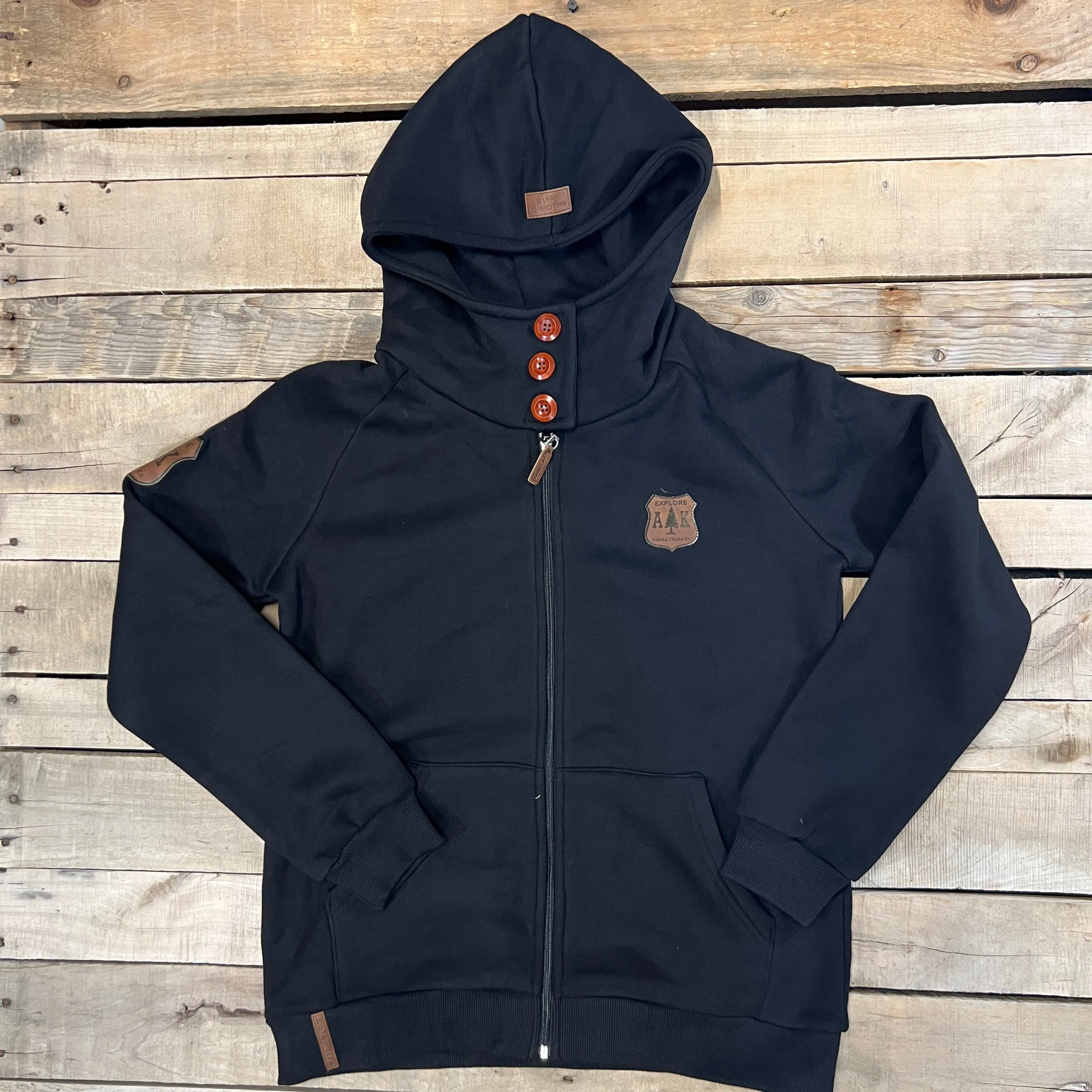 Wholesale: Leather Patch Full Zip