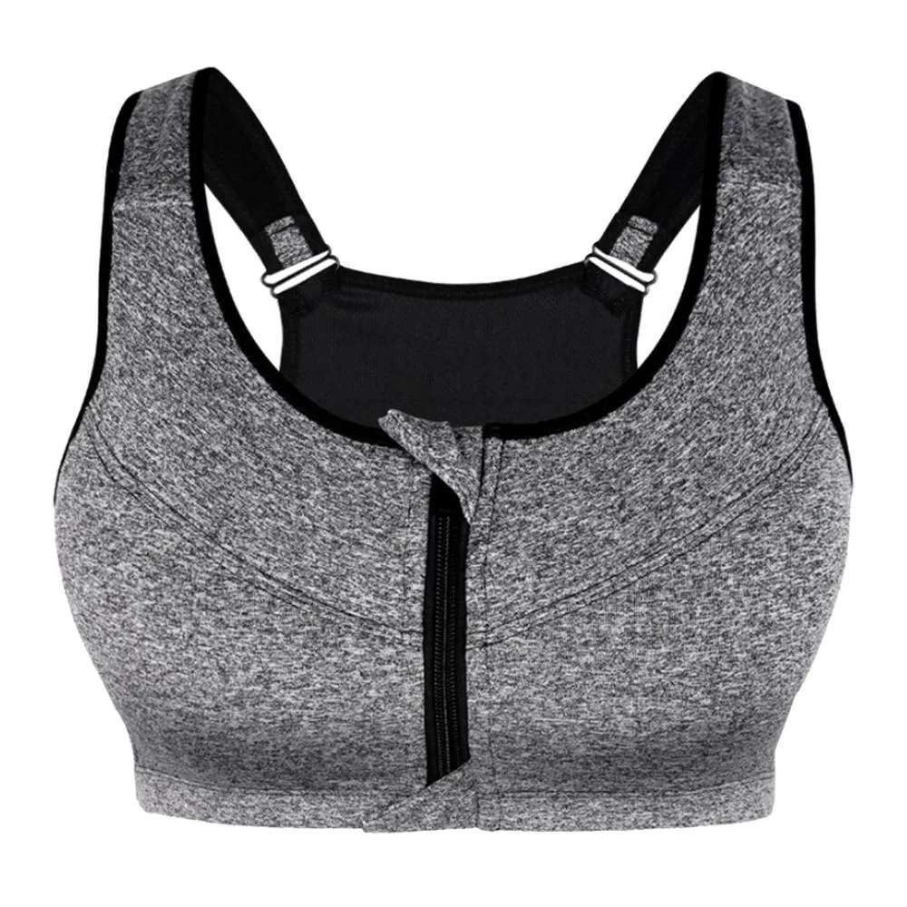 Women Front Zipper Sports Bras