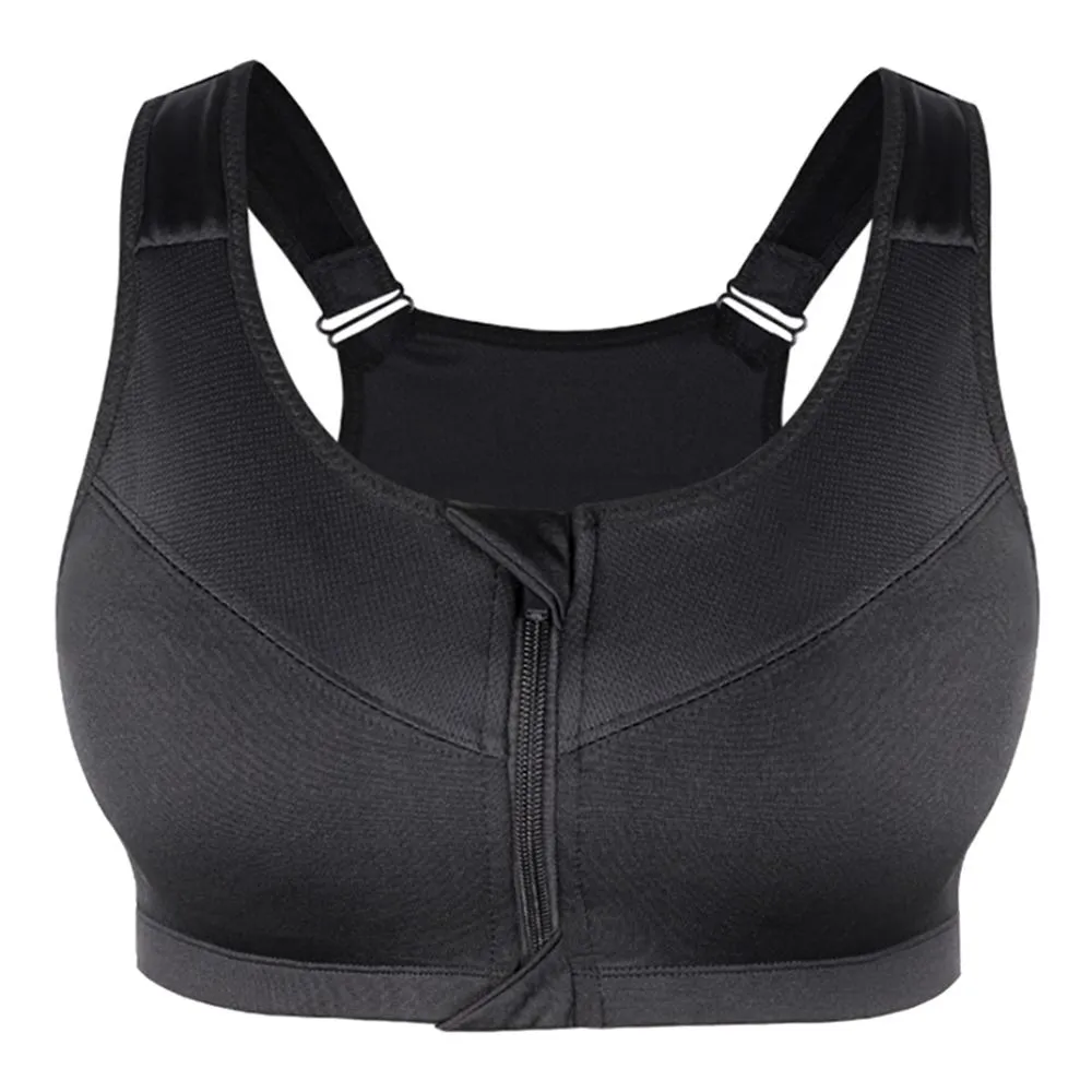 Women Front Zipper Sports Bras