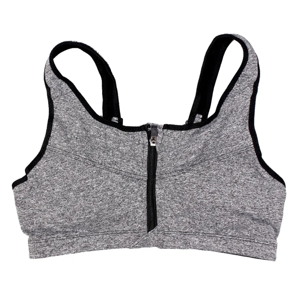 Women Front Zipper Sports Bras