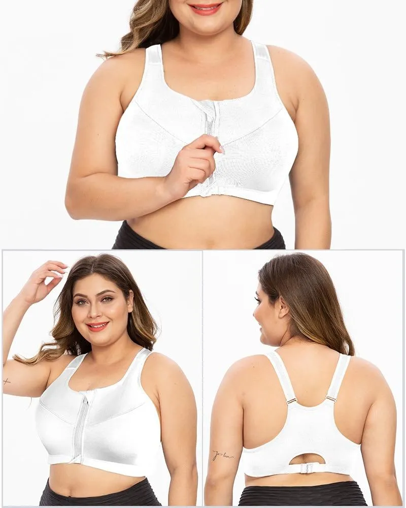 Women Zipper Sports Bra