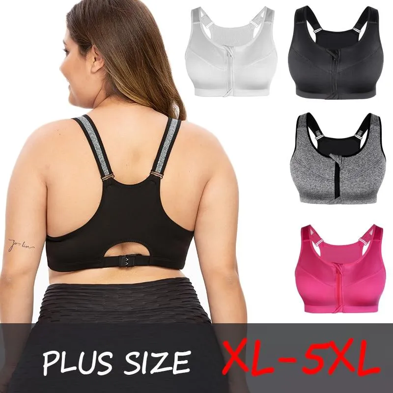 Women Zipper Sports Bra