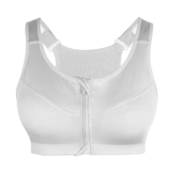 Women Zipper Sports Bra