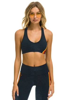 WOMEN'S 5 STRIPE SPORTS BRA - NAVY