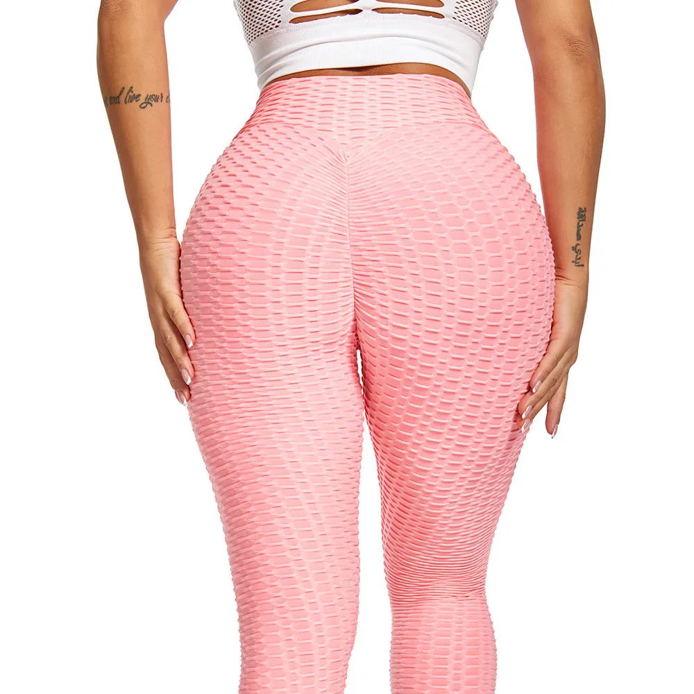 Yoga Solid Gingham Skinny Sporty Leggings